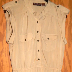 NEW Speed Central NY Khaki Shirt Dress Size Large